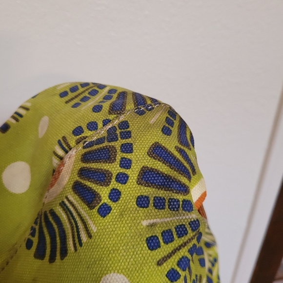 Fossil Green Floral Boho Purse with Braided Handles - Picture 11 of 11